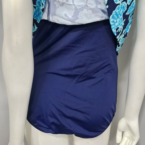 Swim Solutions Printed Empire Tummy-Control Swim Dress - Picture 6 of 12